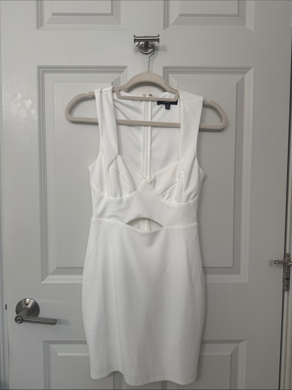 Lulu's White Cutout Mini Bodycon Dress